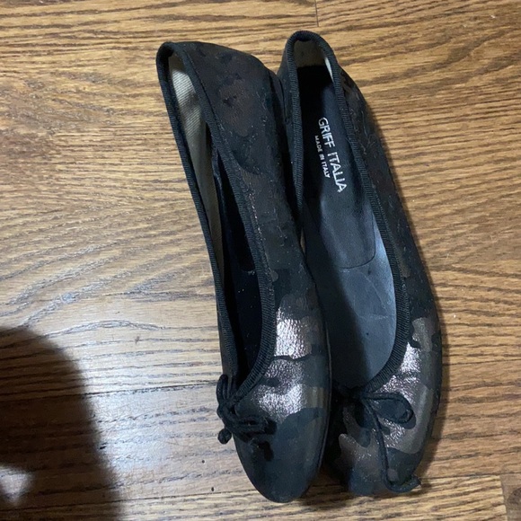 Griff Italia Ballerinas black metallic size 38 worn once! - Picture 3 of 3